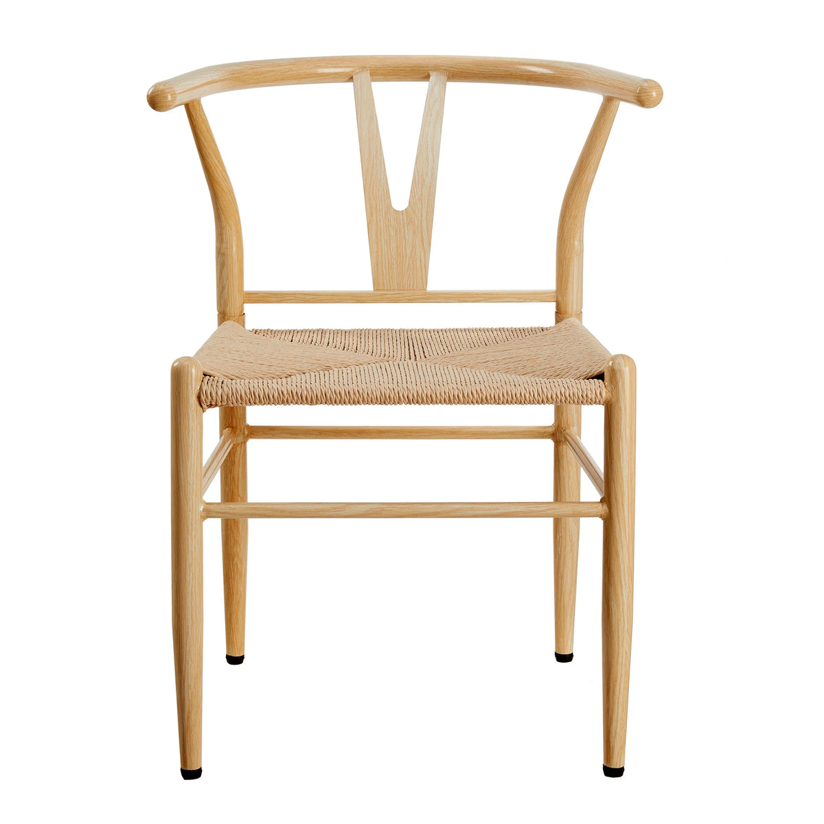 Better Homes & Gardens Springwood Wishbone Chair, Metal Base with Black Finish, 2 Pack