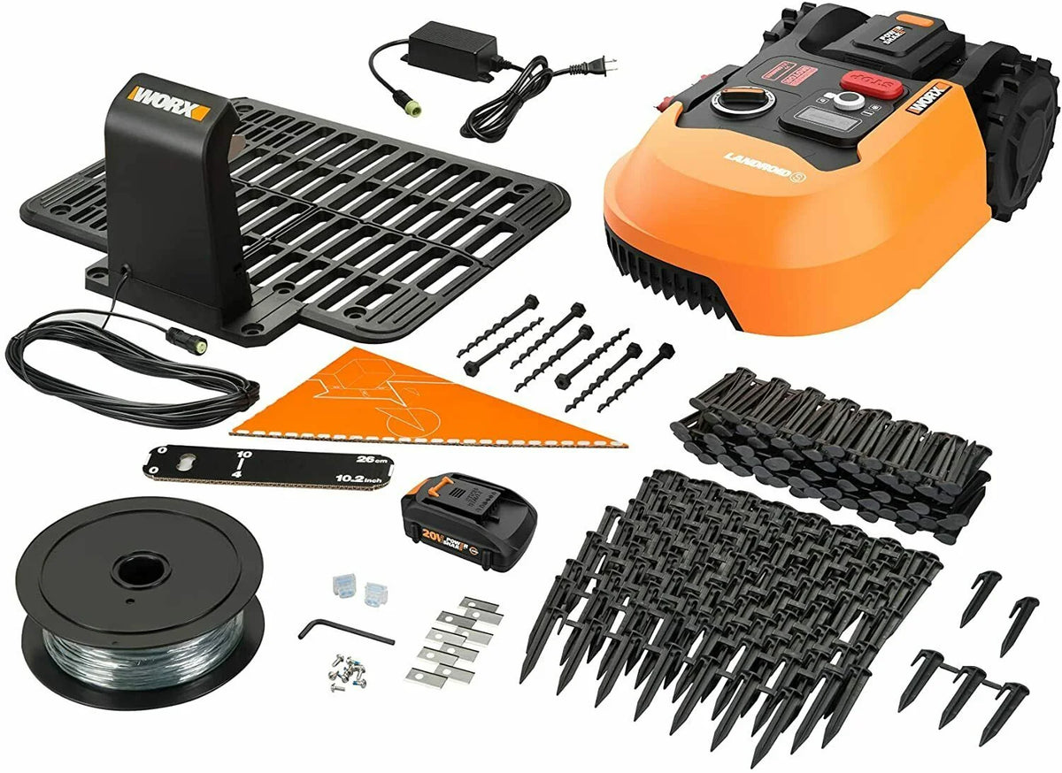 Worx WR165 Landroid S 20V 2.0Ah Robotic Lawn Mower (1/8 Acre) (Battery & Charger Included)