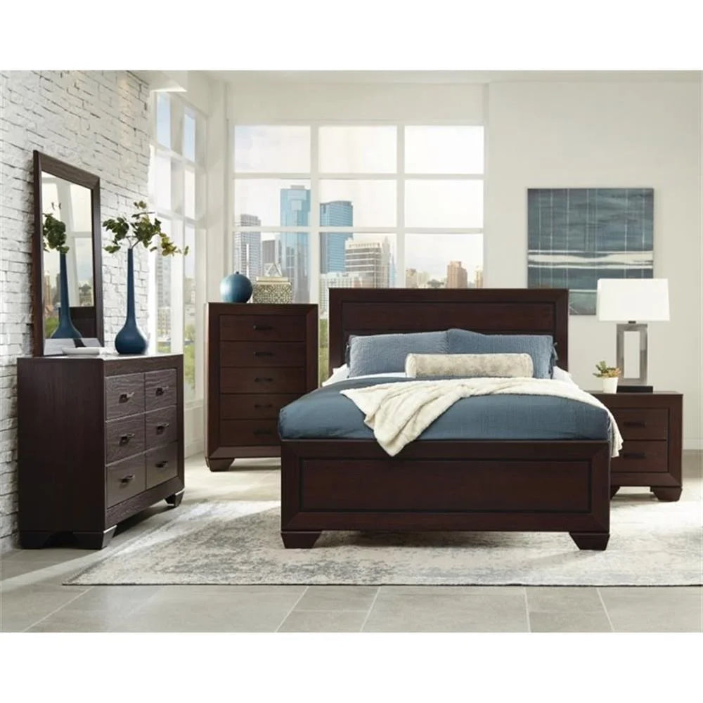 Kauffman Bedroom Set with High Straight Headboard