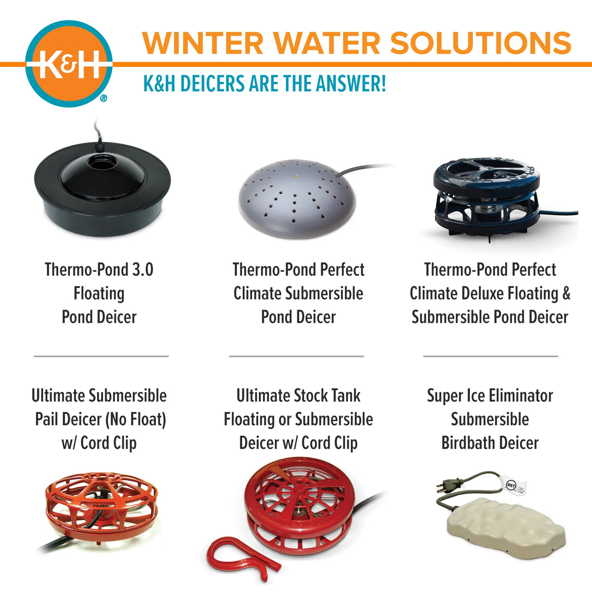 K&H Pet Products Thermo-Pond 3.0 Outdoor Pond Heater Deicer Black 100 Watts