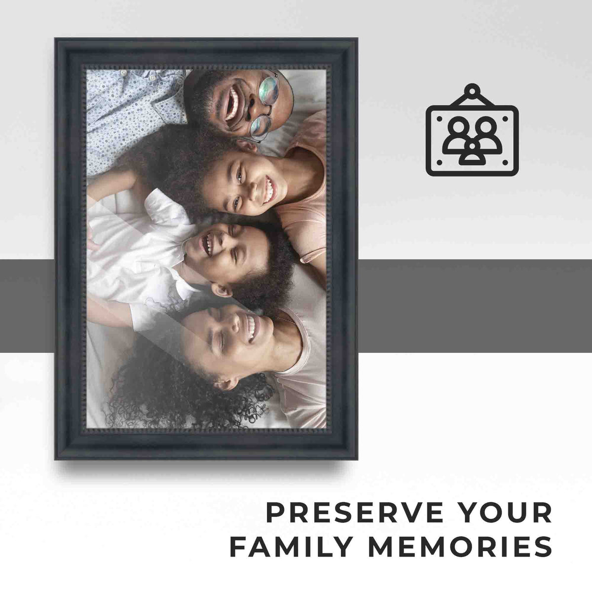 20x48 Frame Black Passaggi Solid Wood Picture Frame Width 1.5 Inches | Interior Depth 0.5 Inches |