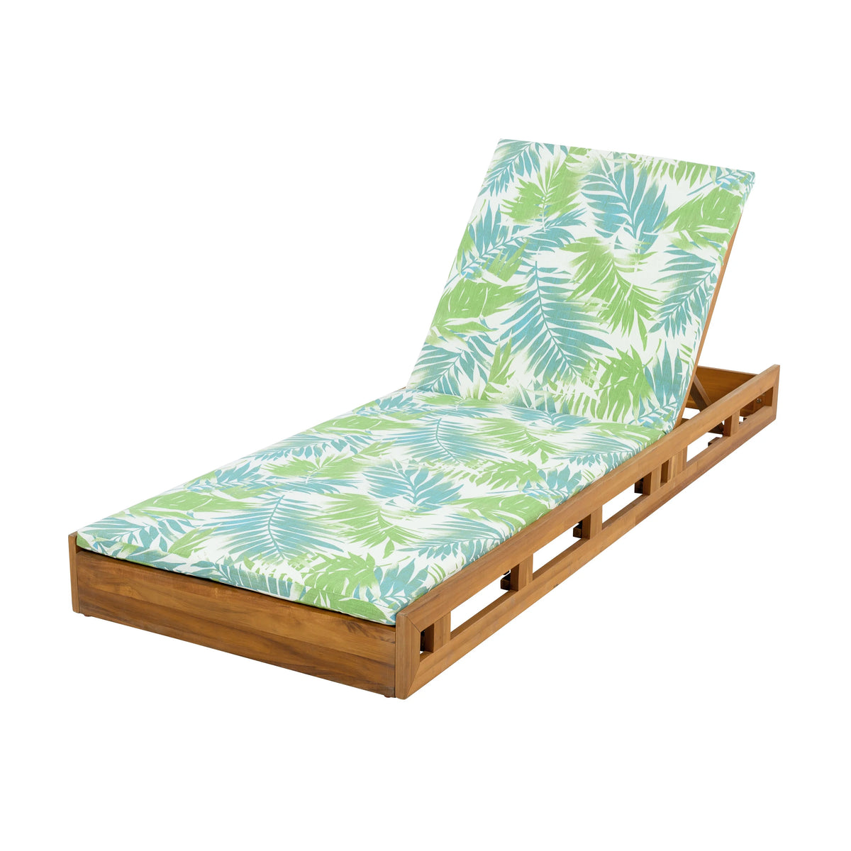 Patio Seating LOUNGE CHAISE SET, ACACIA WOOD WITH WATER-RESISTANT LOUNGE CUSHIONS (CREAM & 4 INCH THICK) - MATCHING DARK GREY VERSION AVAILABLE,Outdoor Seating