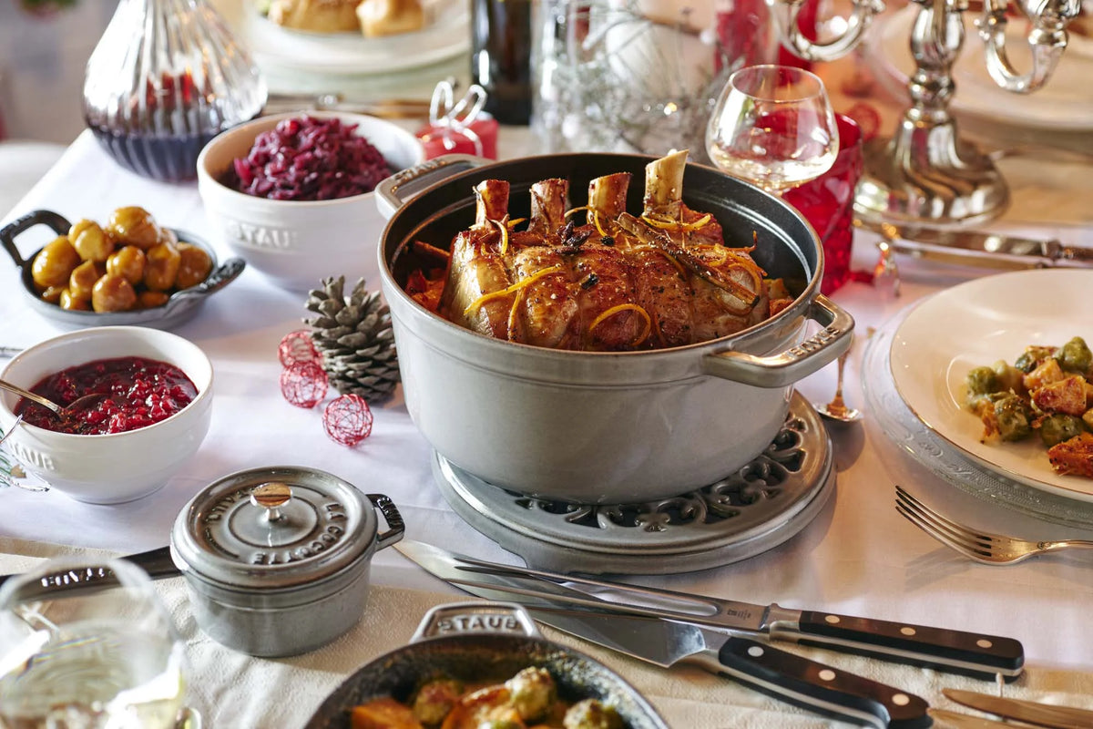 Staub Cast Iron 5.5-qt Round Cocotte - Cherry