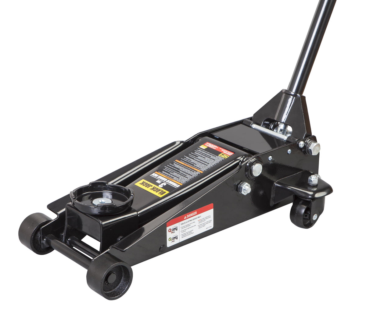 Black Jack T830023W Garage Jack Dual Piston Quick Lift Performance, 3 Ton Black
