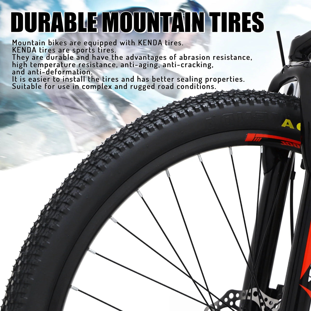 Mountain Bike, Mountain 26 Inch 21-Speed Bicycle - Mens/Womens Hybrid Junior Road Bike (Black/Blue)