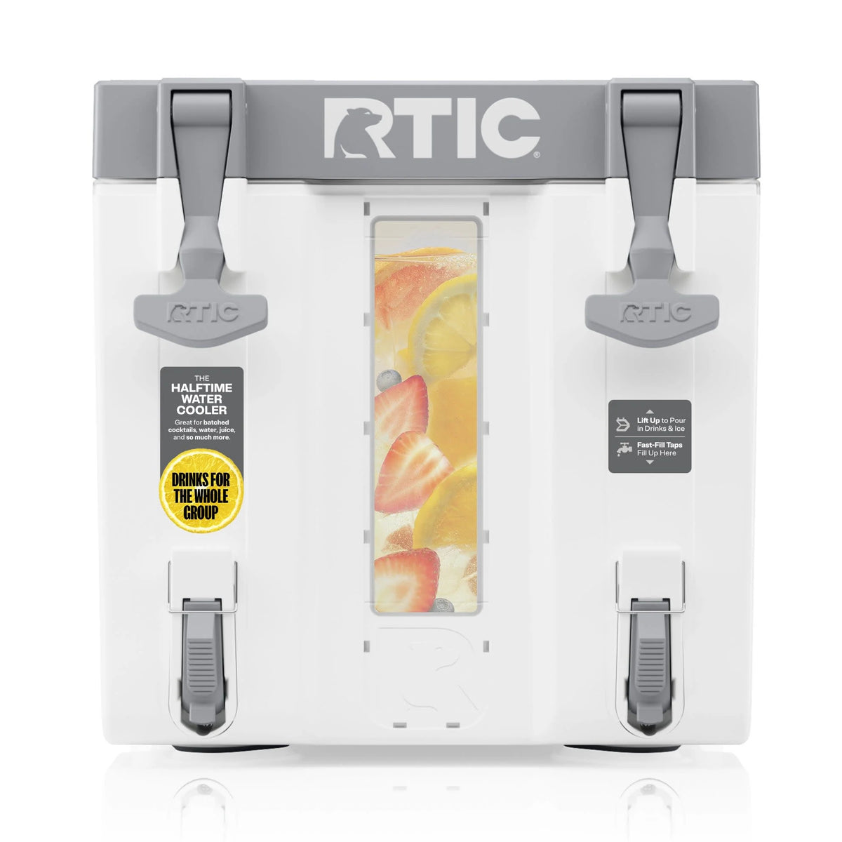 RTIC Halftime Water Cooler, 3 Gallon Hard-Sided Water Cooler, White