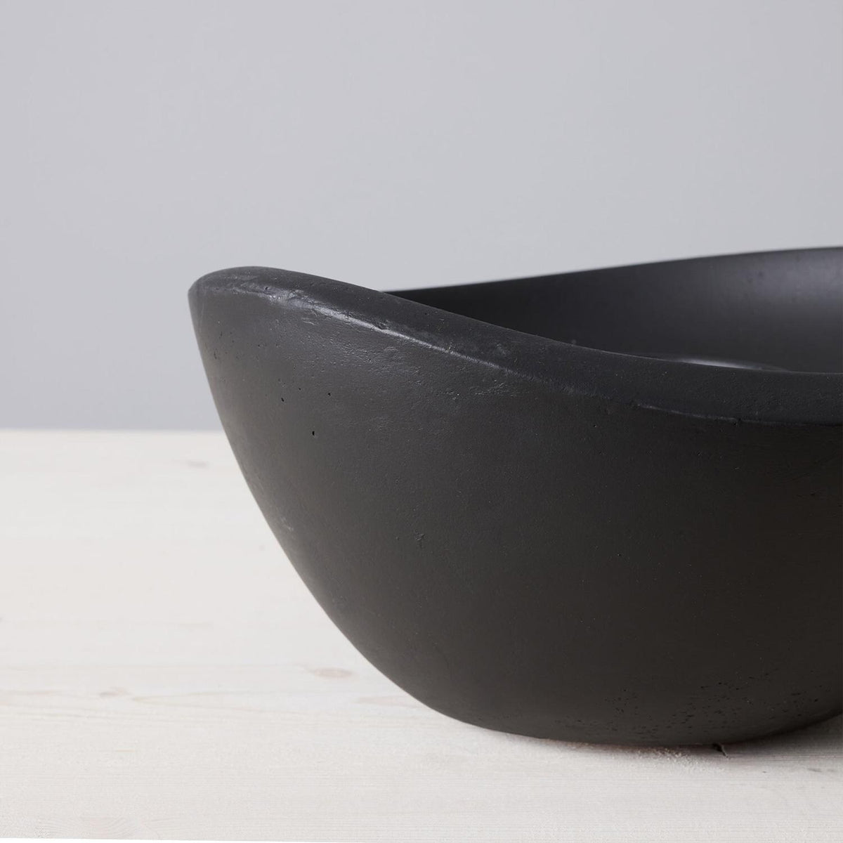 TerraFlame Wave Table Top Fire Bowl Gel Fuel - Stone Cast - Graphite