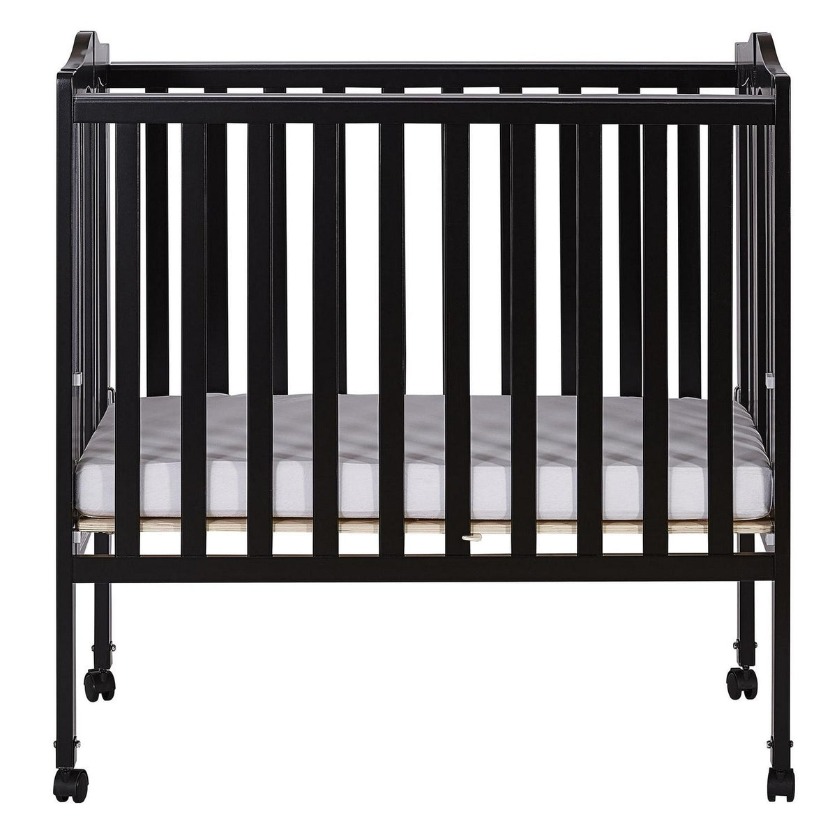 Dream On Me 2-in-1 Lightweight Folding Portable Crib. Black