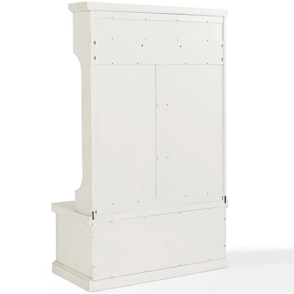 Bowery Hill 4-Hook Coastal Wood Hall Tree in Distressed Navy