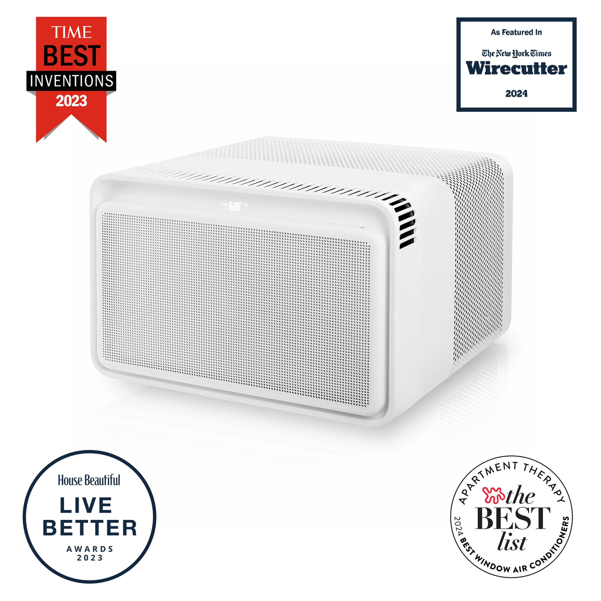 Windmill 6,000 BTU Window Air Conditioner - Quiet & Smart, Cools up to 250 Sq. Ft. - #1 Easy Install No Assembly, App/Wi-Fi, Voice-Enabled, Remote Control, 2X Insulation, White
