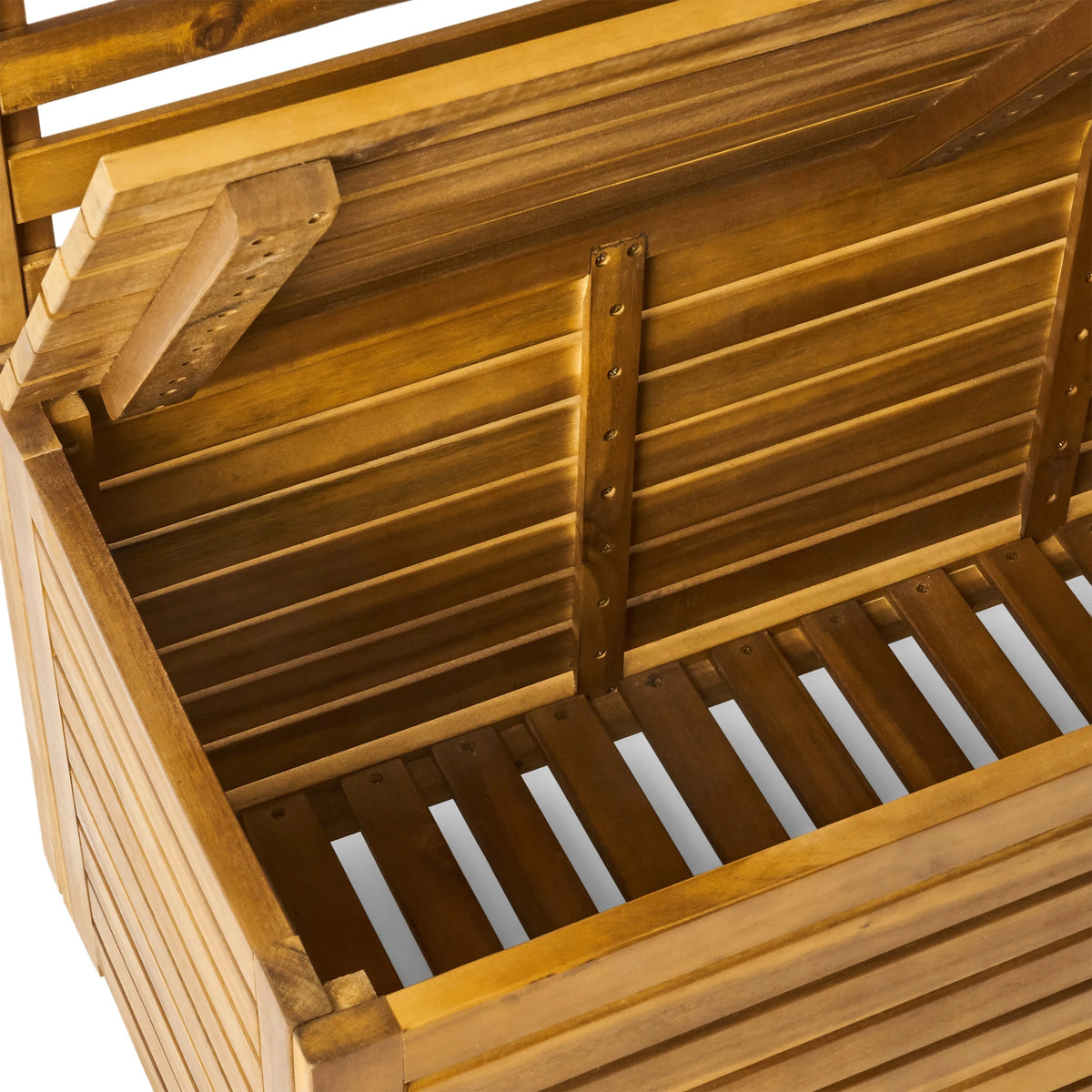 Priscilla Indoor Wooden Hall Tree, Teak Finish