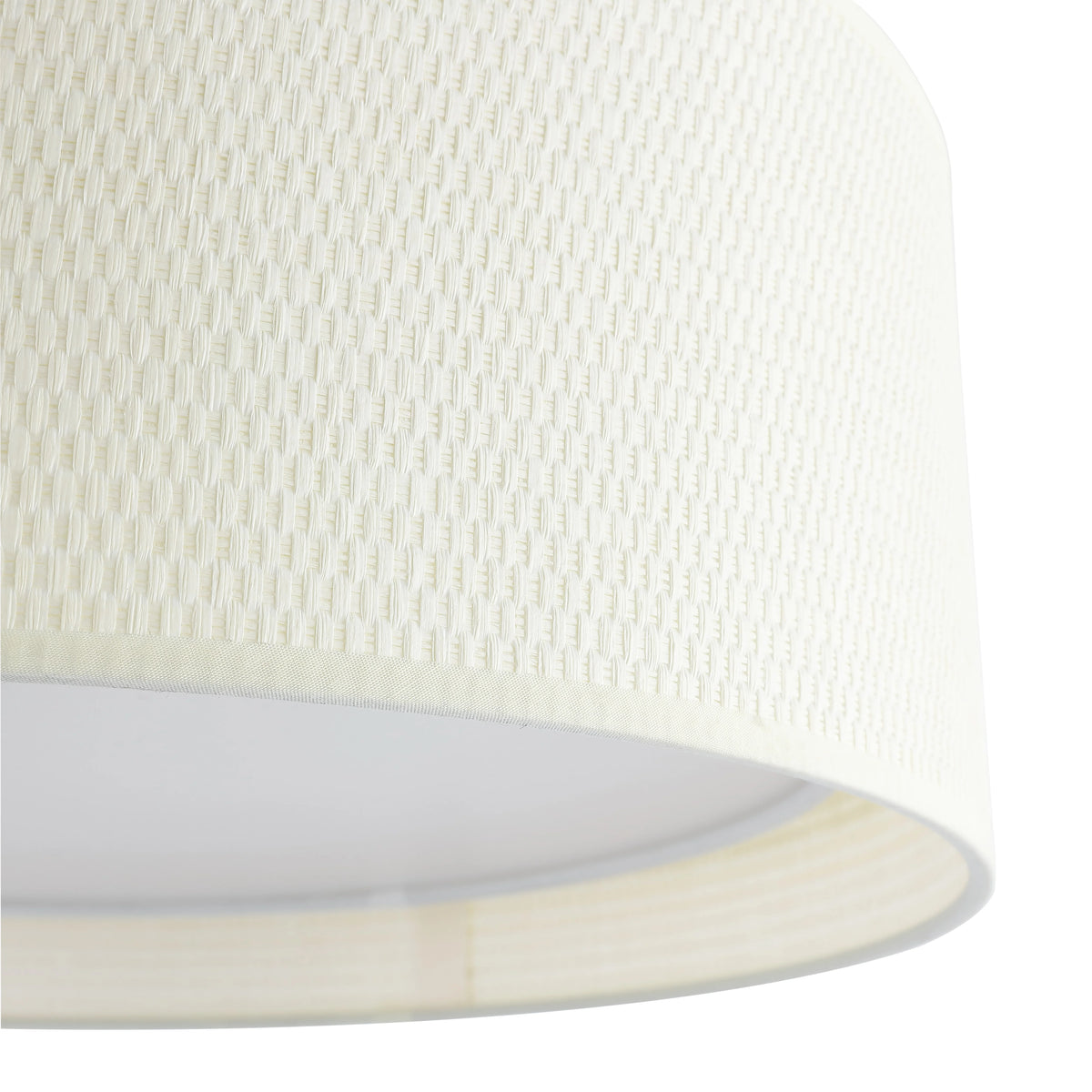 LEDET 15.7 in. Yellow Flush Mount Ceiling Light Rattan Weaving Shade Home Decor Pendant Lighting