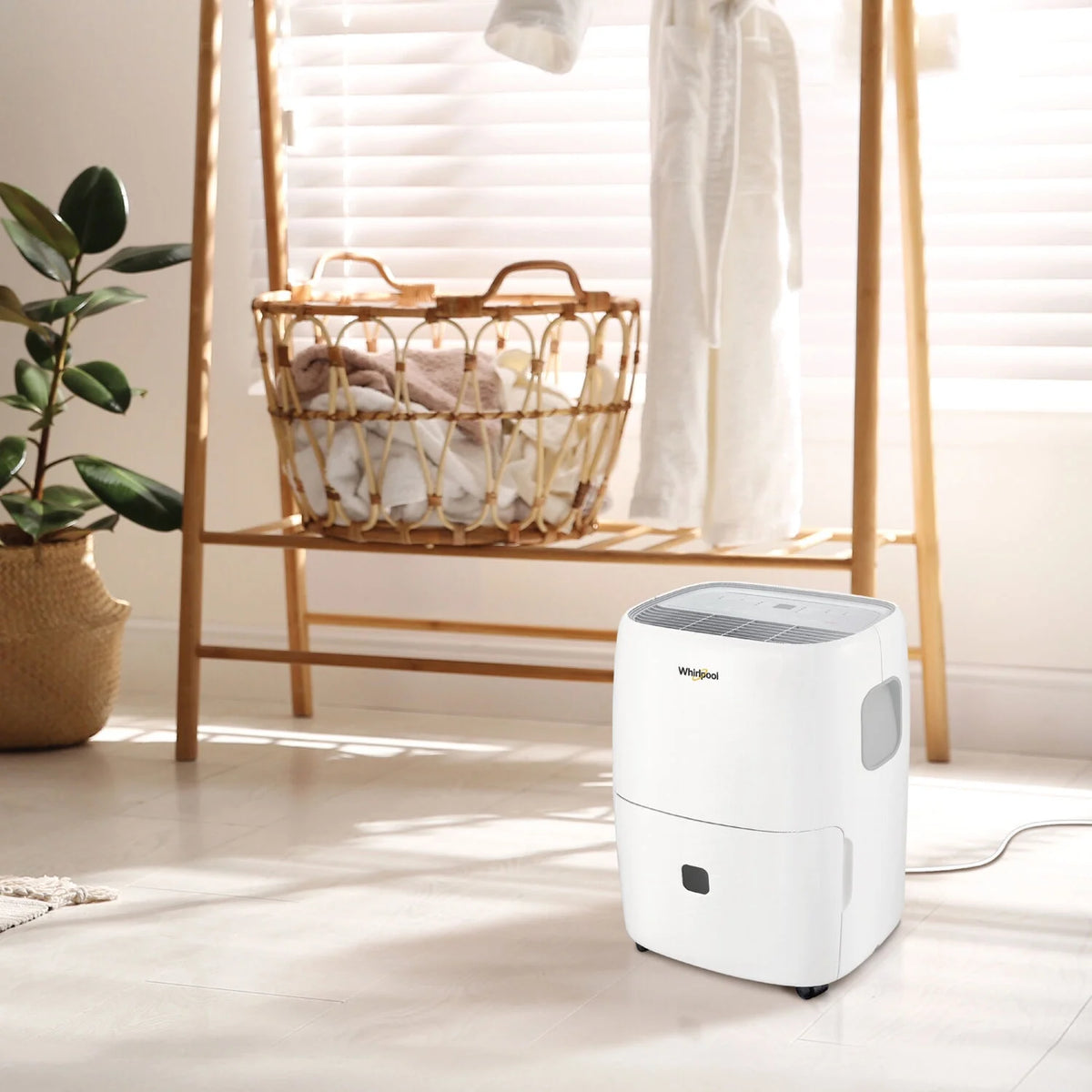 Whirlpool Energy Star 50-Pint 4500 Sq ft Humidity Absorber Dehumidifier, Bedroom, Basement, Garage, WHAD501DW