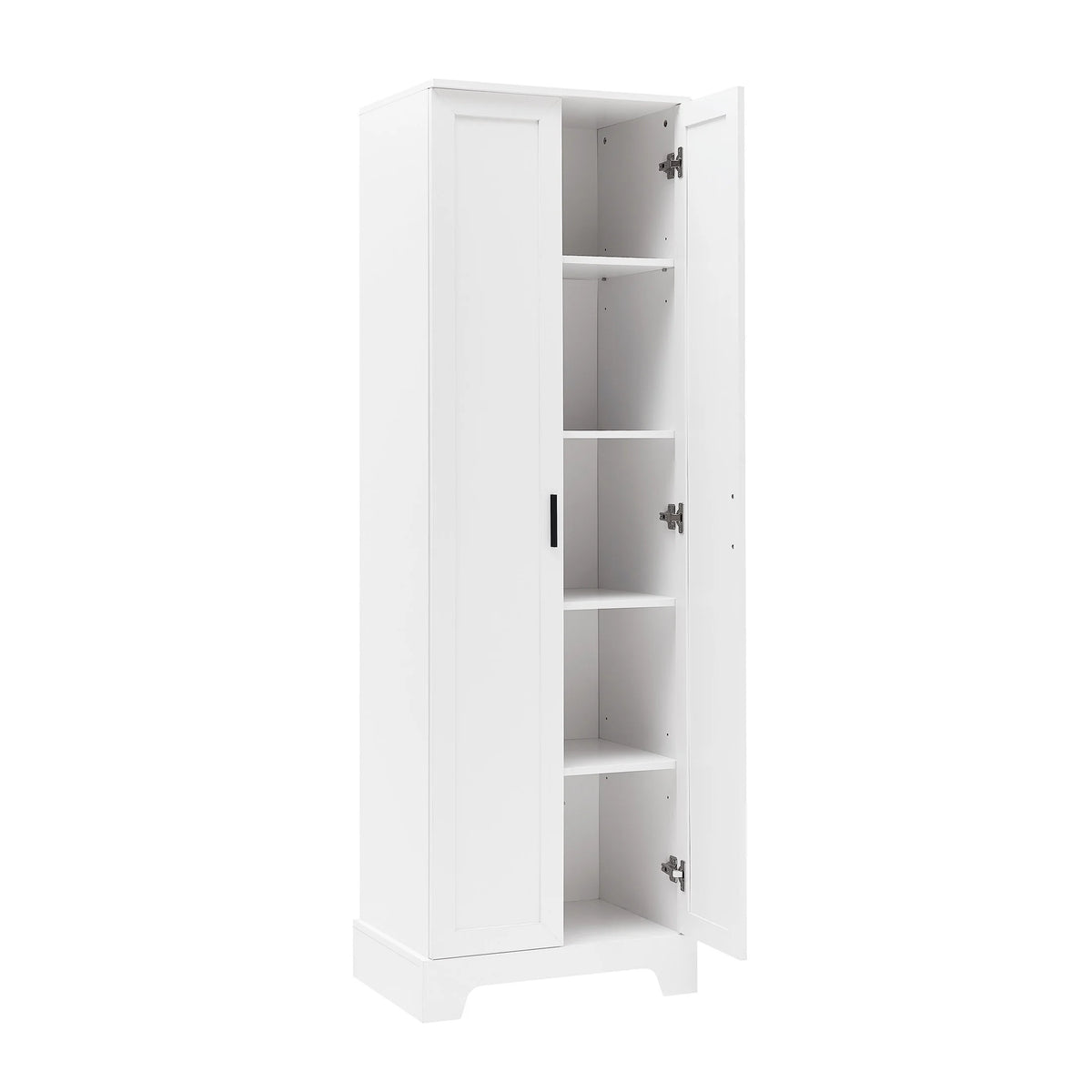 Urli Modern Double Door Storage Cabinet with Adjustable Shelves, Black