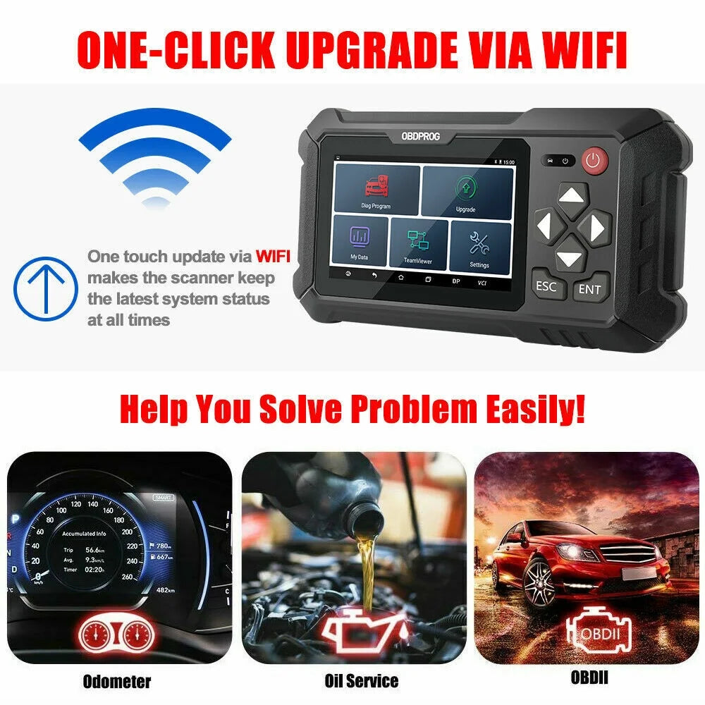 OBDPROG Doctor M500 Car Odometer Mileage Correction OBD2 Scanner Code Reader Diagnostic Oil Service Reset Tool