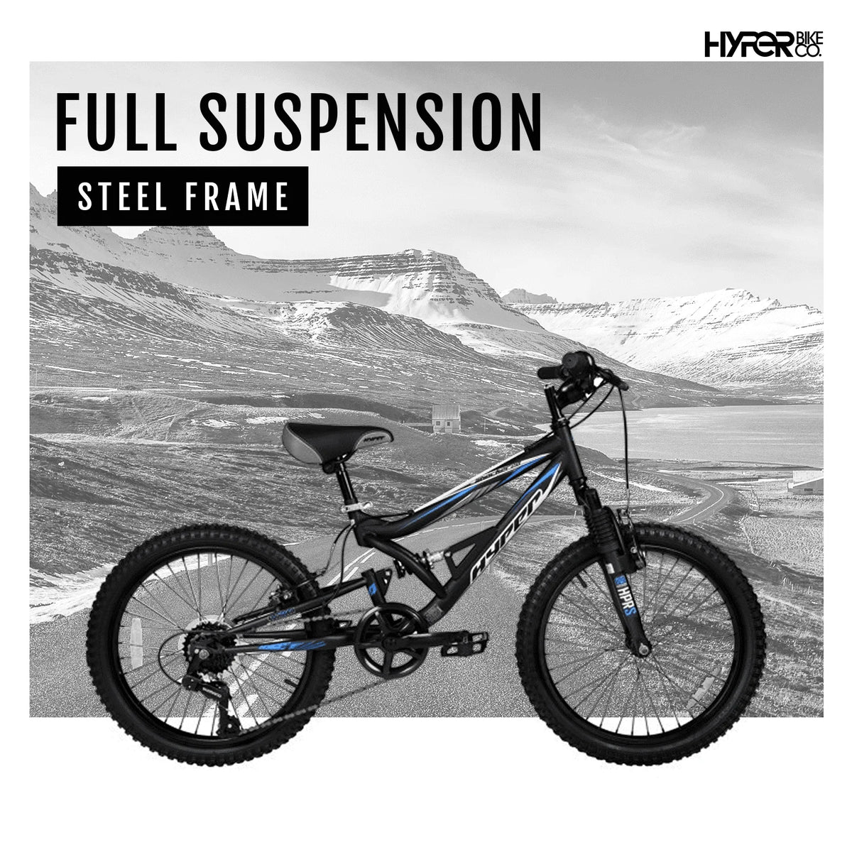 Bicycles 20" Boys Shocker Mountain Bike, Kids, Black