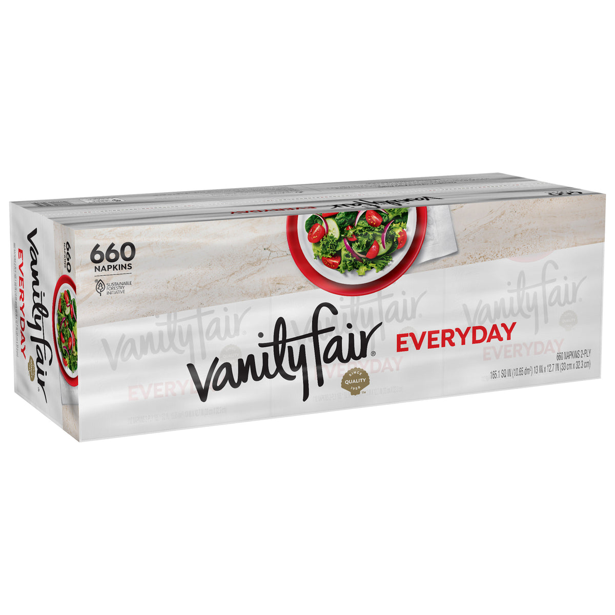 Vanity Fair Everyday Napkin, 2-Ply, 110-count, 6-pack
