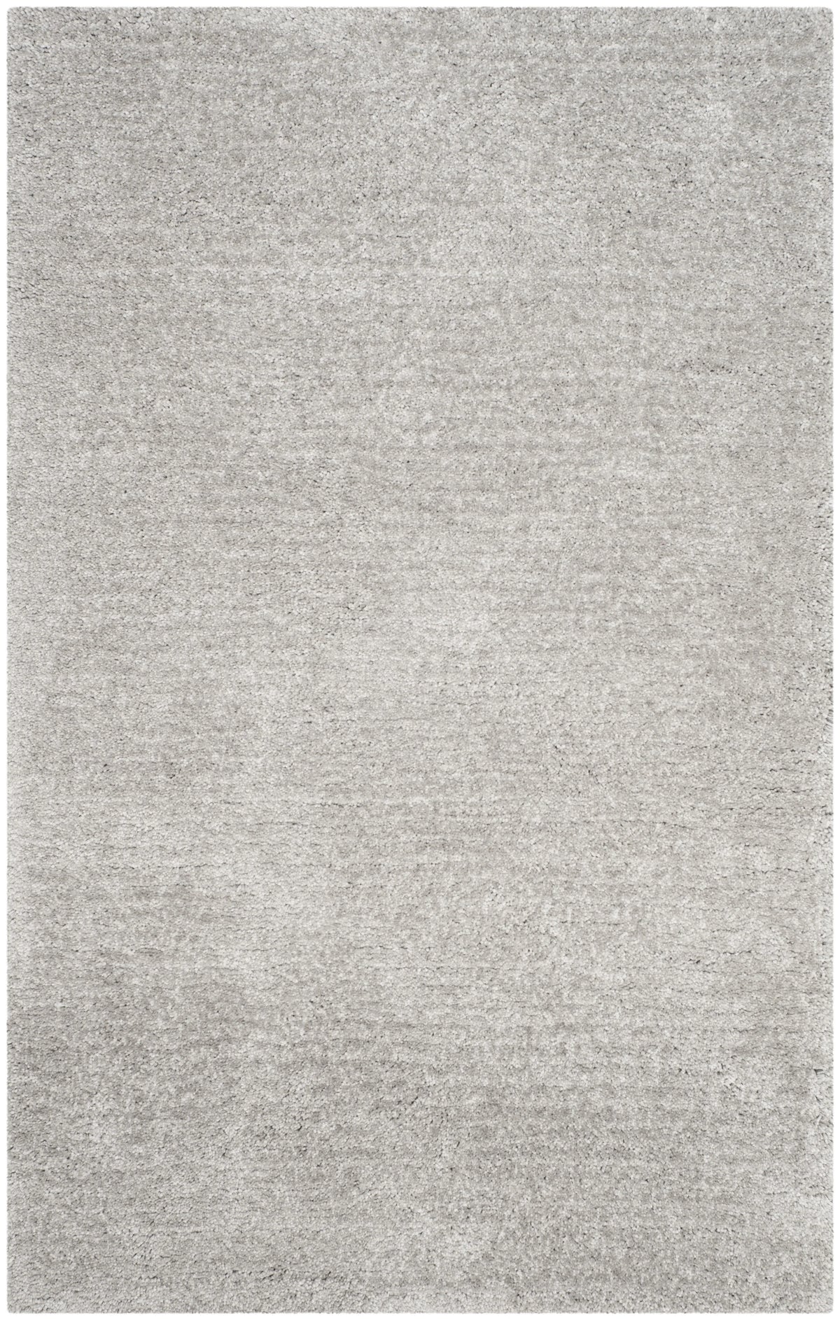 SAFAVIEH Ultimate Atanas Solid Plush Polyester Shag Area Rug, Silver, 4' x 6'