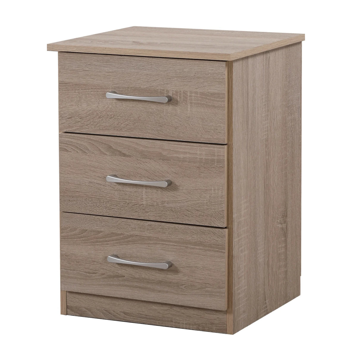 Glory Furniture Boston 3 Drawer Nightstand in Gray