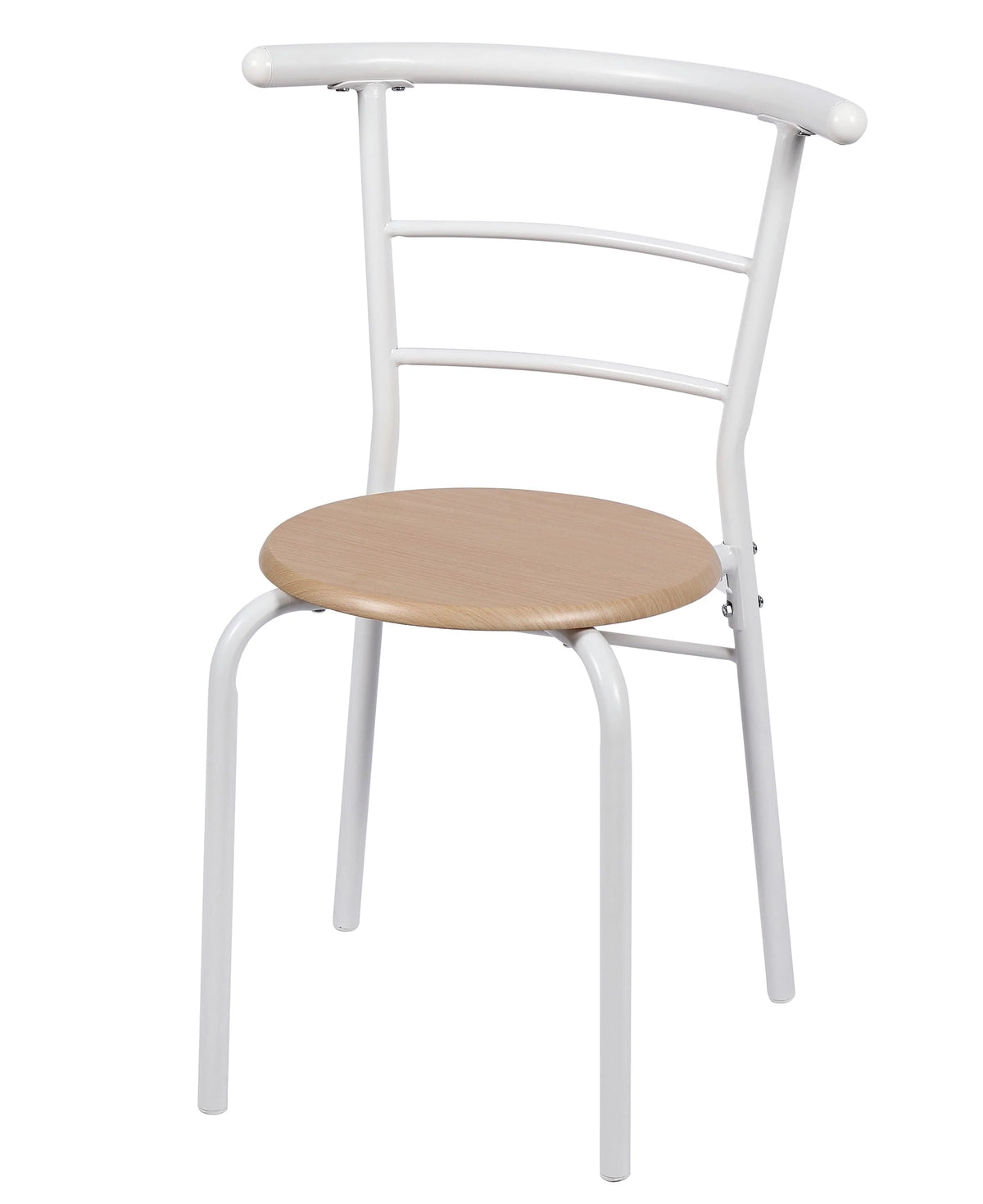 Mainstays 3-Piece Metal Wood Dining Set, Multi Colors, White and Beech Color for Kitchen and Dining