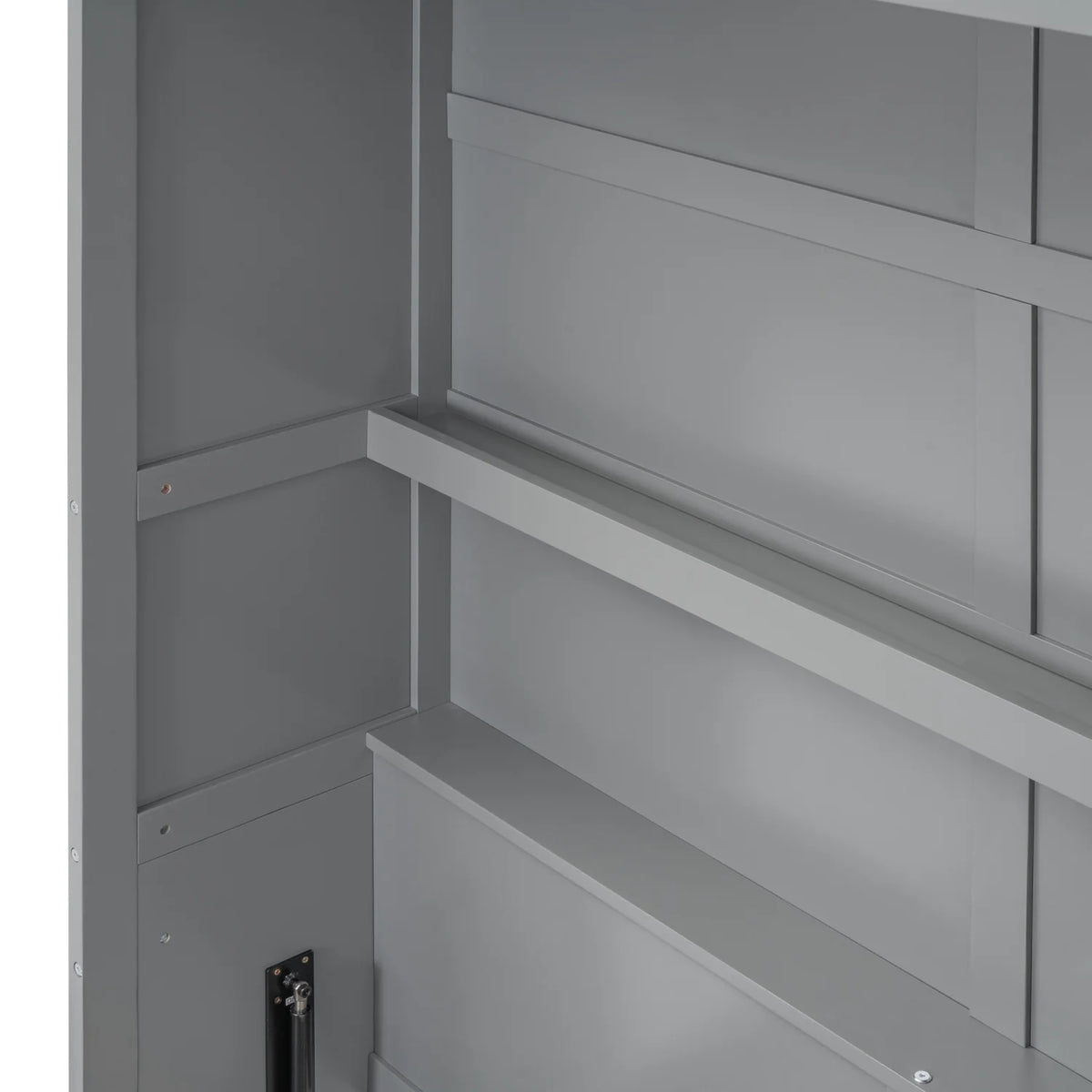 Harper & Bright Designs Full Size Murphy Bed with Shelves, Foldable Wall Bedframe w/Flexible Slats Support, Space-Saving Design, Can Be Folded Into Cabinet, White