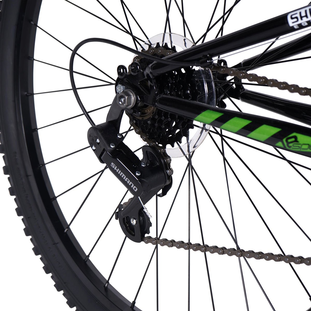 Hyper Bicycles Men's 26" Shocker Mountain Bike, Black/Green