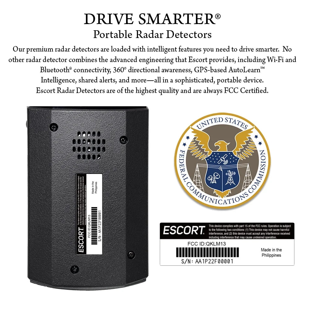 Escort MAX 360 MKII Bluetooth Radar Detector, 360�� Awareness, Exceptional Range, Apple CarPlay? & Android Auto? (New)