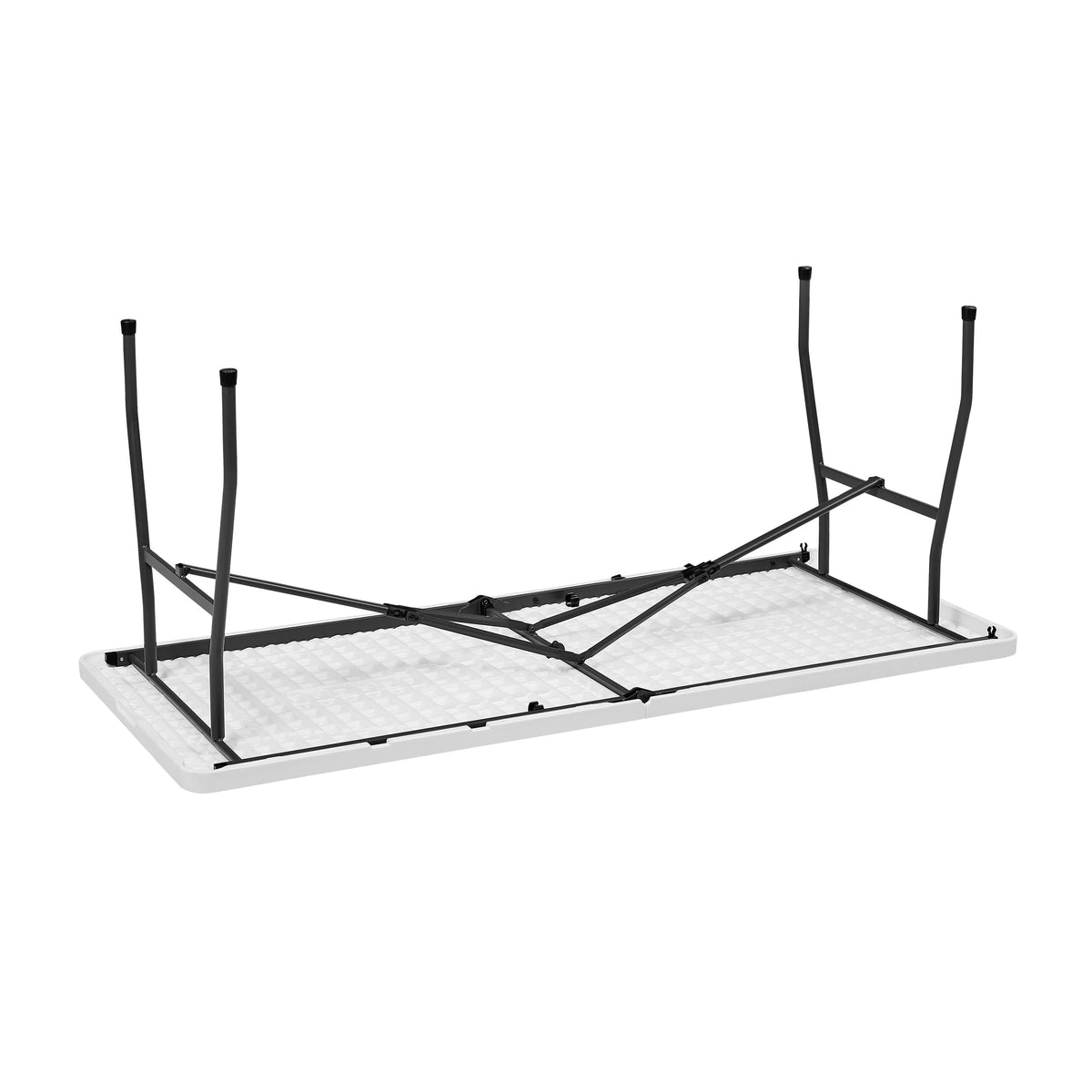 Sharemee 6 Foot Premium Fold-in-Half Table, Portable Folding Utility Picnic Party Dining Camp Plastic Table White