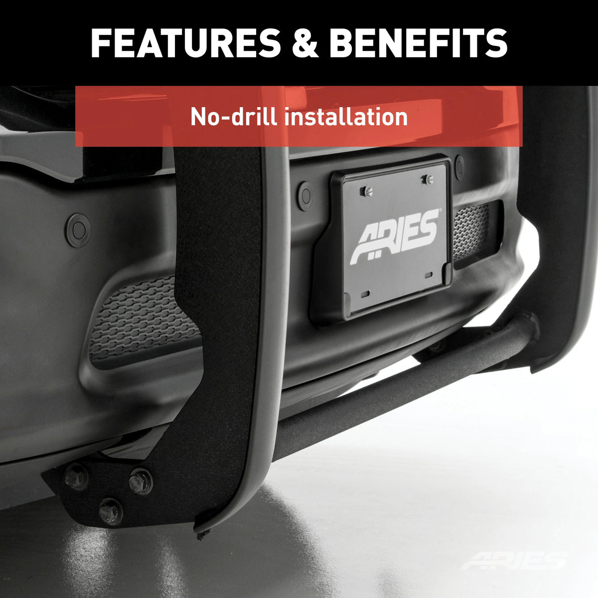 ARIES 3069 1-1/2-Inch Black Steel Grille Guard, No-Drill, Select Ford Ranger