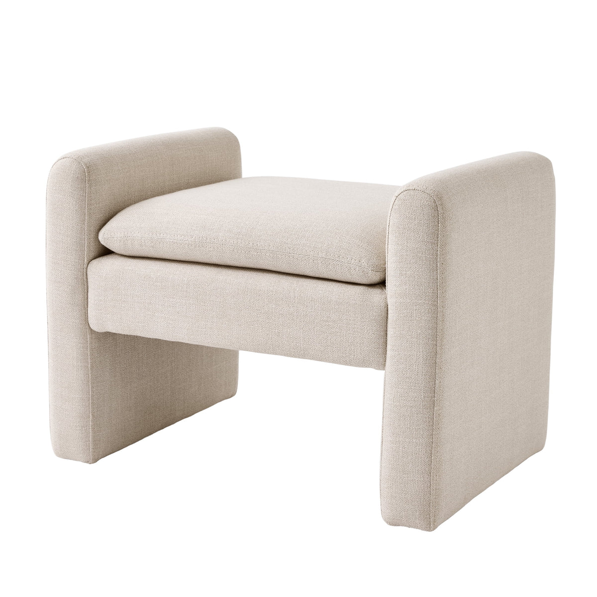 Better Homes & Gardens Emerson Ottoman, Cream