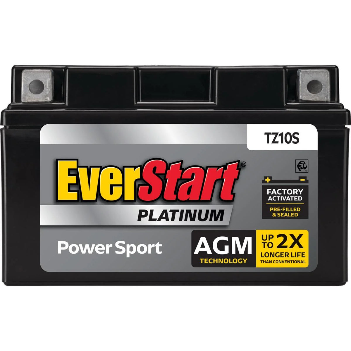EverStart Platinum AGM Power Sport Battery, Group Size TX10S 12 Volt, 190 CCA