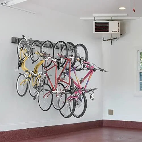 Bike Hooks for Garage Wall Vertical, 6 Bike Storage Rack Space Saving Wall Bike Mount Holds Up to 300 LBS, Pack of 3