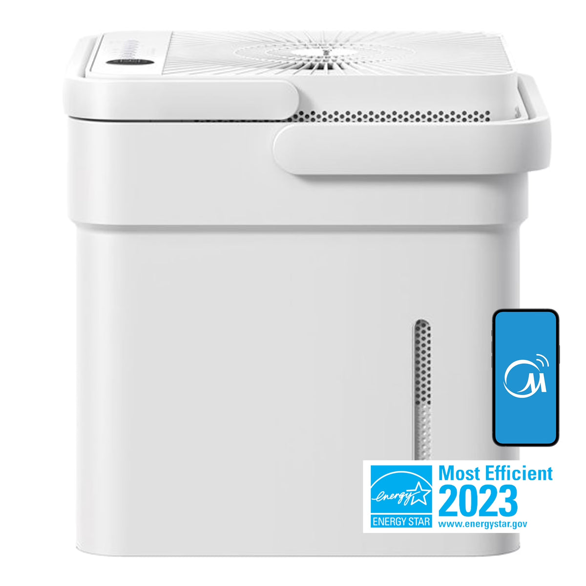Midea Cube 20-Pint Smart Wi-Fi Dehumidifier, White, Automatic Shut-Off