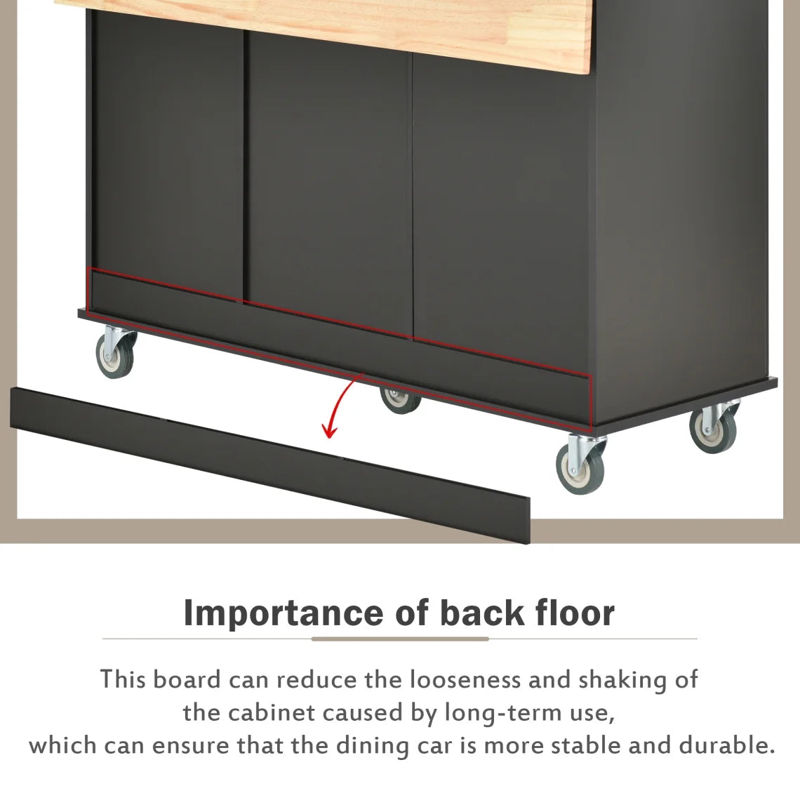 Kitchen Cart with Solid Wood Top and Drop Leaf Breakfast Bar, Rolling Mobile Kitchen Island with Storage, Spice Rack and Towel Rack, 52.7 Inch Width, Grey Blue