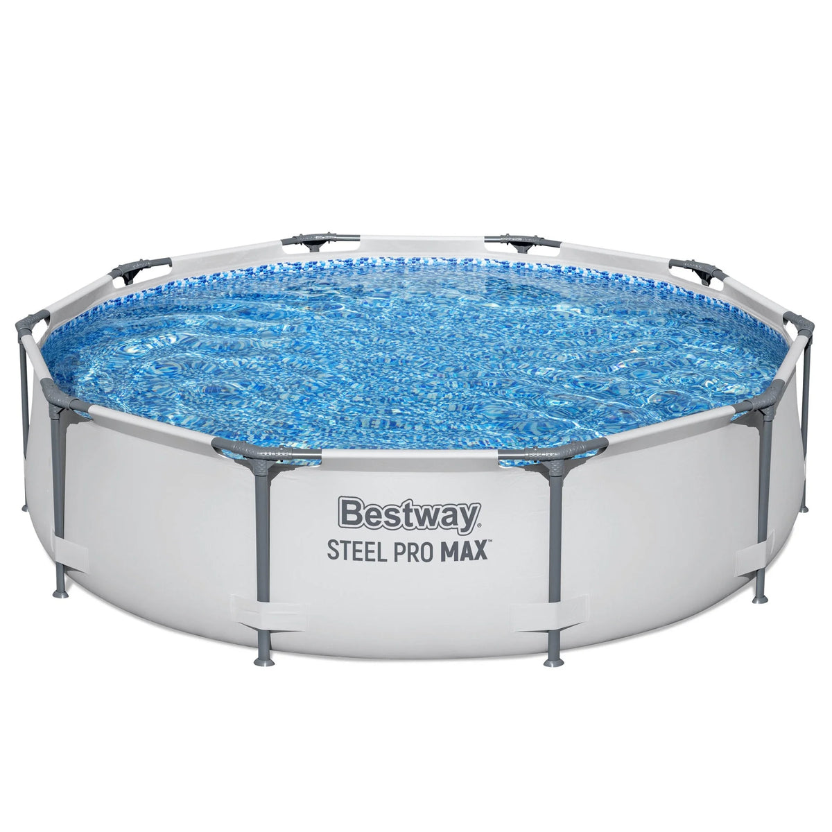 Open Box Bestway 10' x 30" Round Steel Pro MAX Hard Side Family Swimming Pool