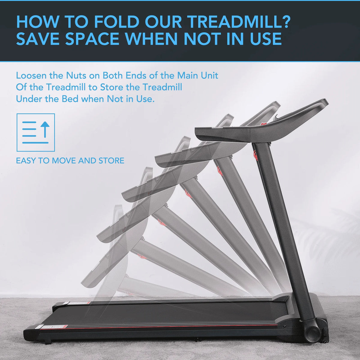 Treadmill Folding Bluetooth Treadmill Machine with Voice Control for Home Use