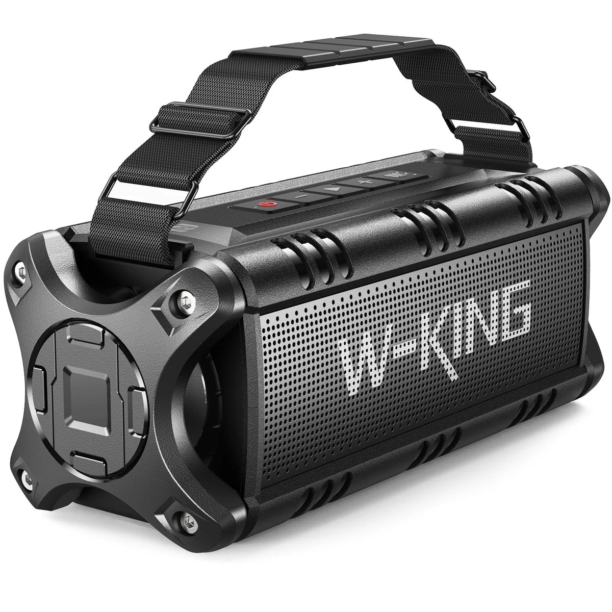 W-King 50W Bluetooth Speakers, IPX6 Waterproof, Deep Bass, 30H, TWS, Black