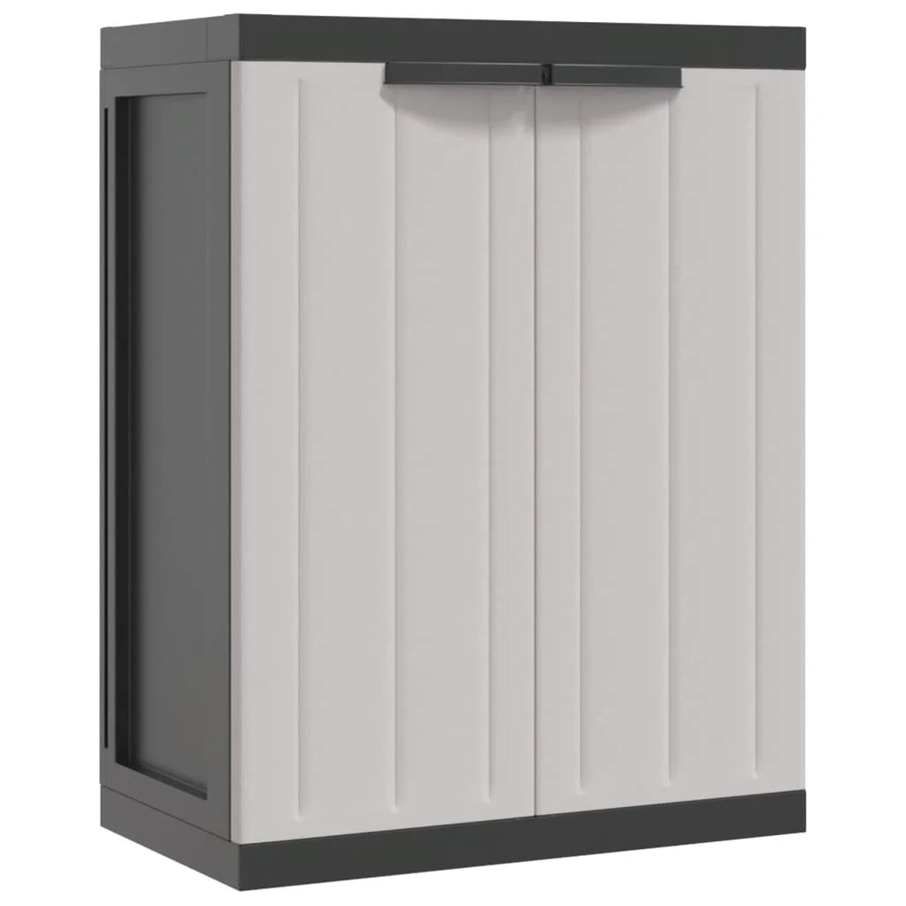 vidaXL Outdoor Storage Cabinet Black 25.6"x14.6"x33.5" PP