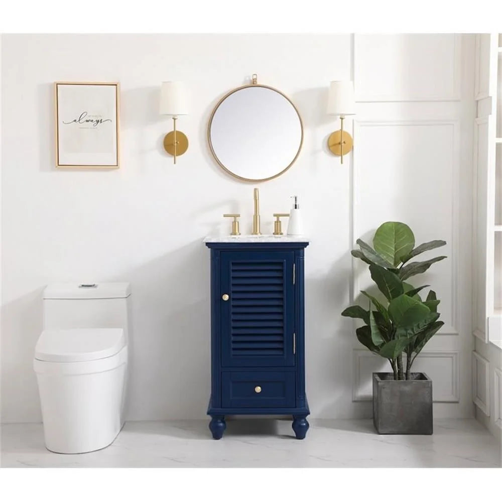 19 inch single bathroom vanity in grey