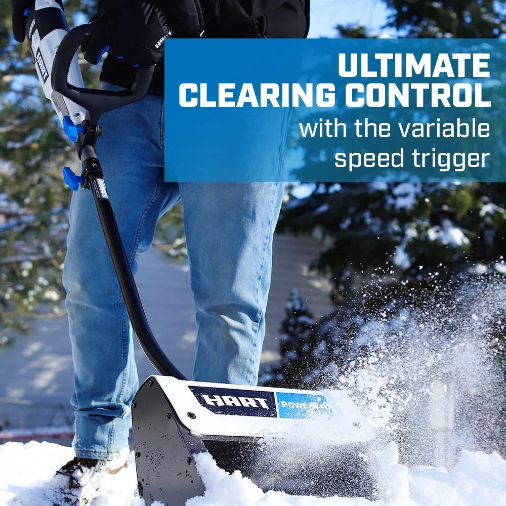 HART 40-Volt 12-inch Single Stage Battery-Powered Snow Shovel Kit, (1) 4.0Ah Lithium-Ion Battery