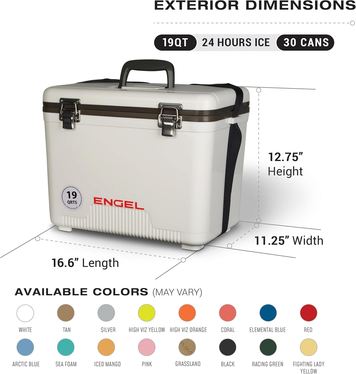 ENGEL 19 Qt Leak-Proof Compact Insulated Drybox Cooler - Seafoam