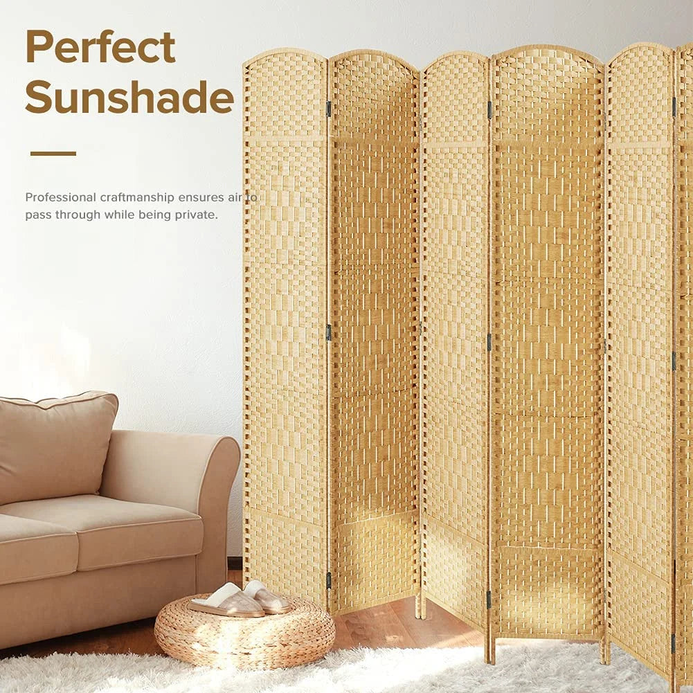 Jostyle Room Divider 6ft. Tall Extra Wide Privacy Screen, Folding Privacy Screens Freestanding Nature