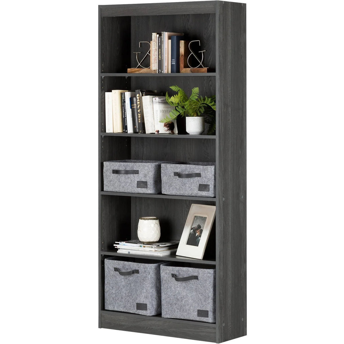 South Shore Smart Basics 5-Shelf 68 3/4" Bookcase, Multiple Finishes