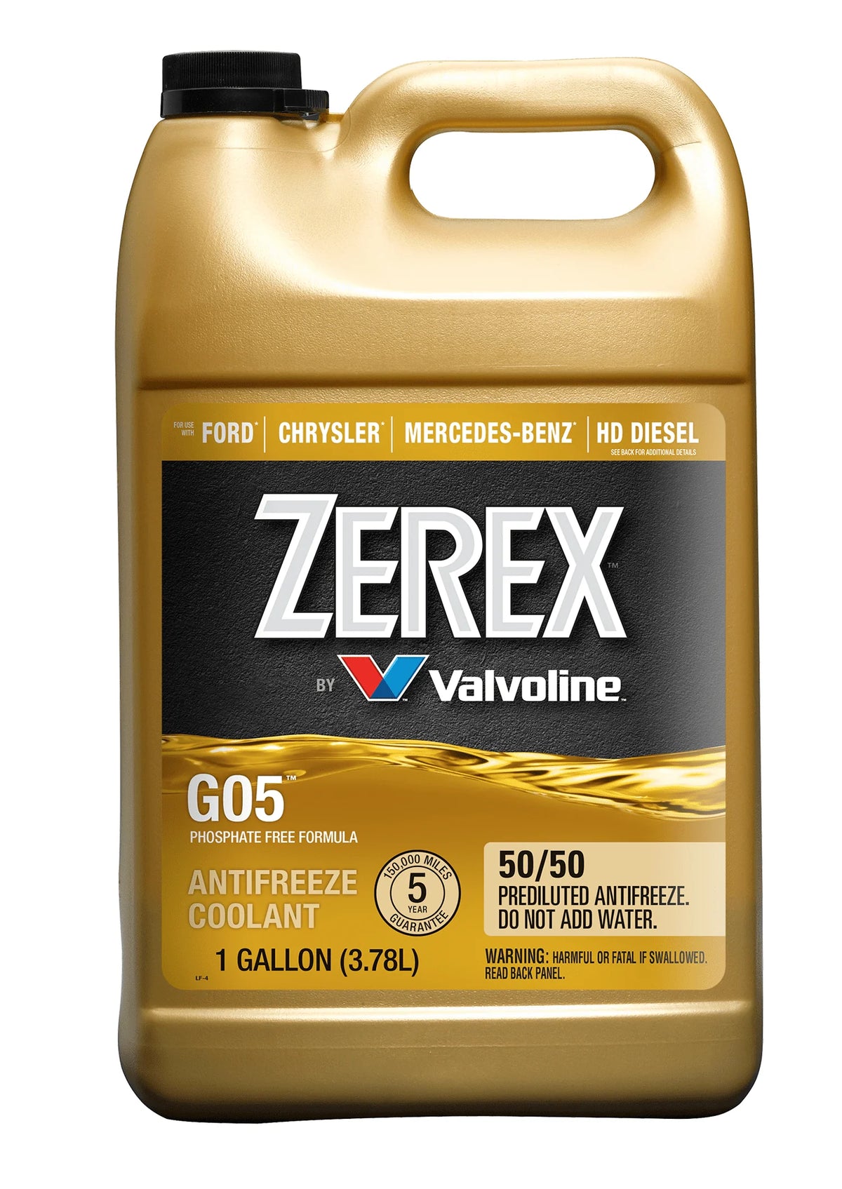 Zerex G05 Phosphate Free Antifreeze / Coolant 50/50 Ready-to-Use 1 GA
