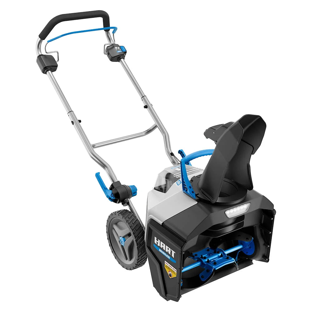 HART 40-Volt 18-inch Battery-Powered Brushless Snow Thrower Kit, (1) 6.0Ah Lithium-Ion Battery
