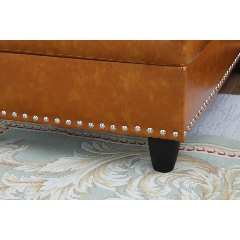 Sectional Sofas Faux Leather L - Shaped Sectional Set with Cup Holders 2pc,Large Sectional Couches