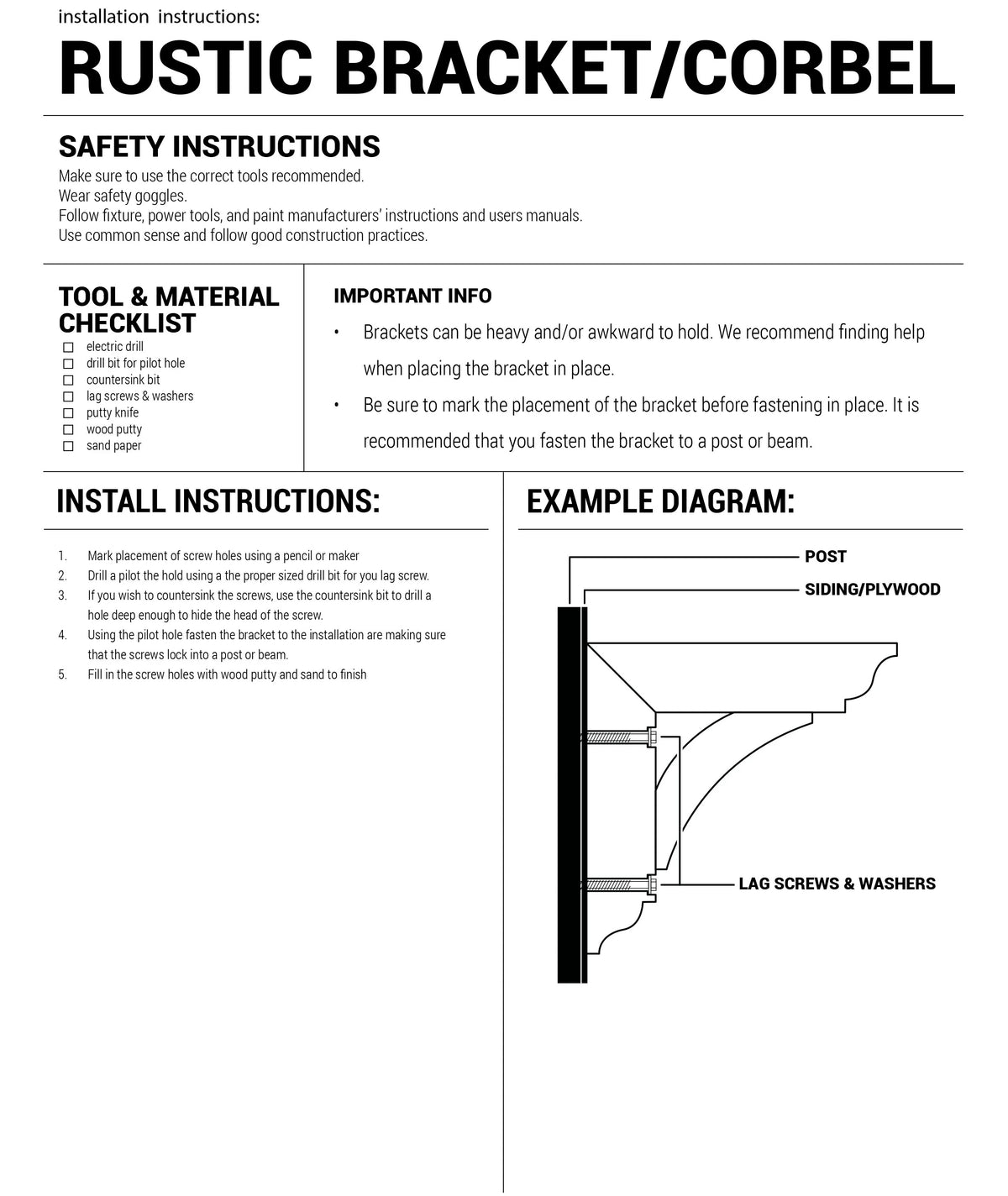 Ekena Millwork 3 1/2"W x 20"D x 28"H Balboa Traditional Smooth Bracket, Western Red Cedar