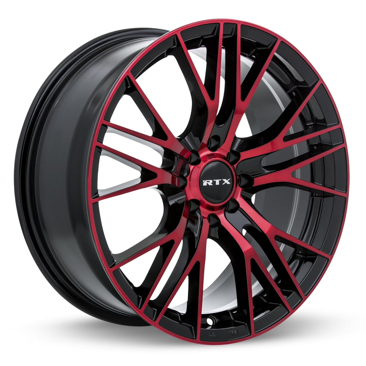 17x7.5 RTX Vertex Black Machined Red Wheel 5x112 (40mm)