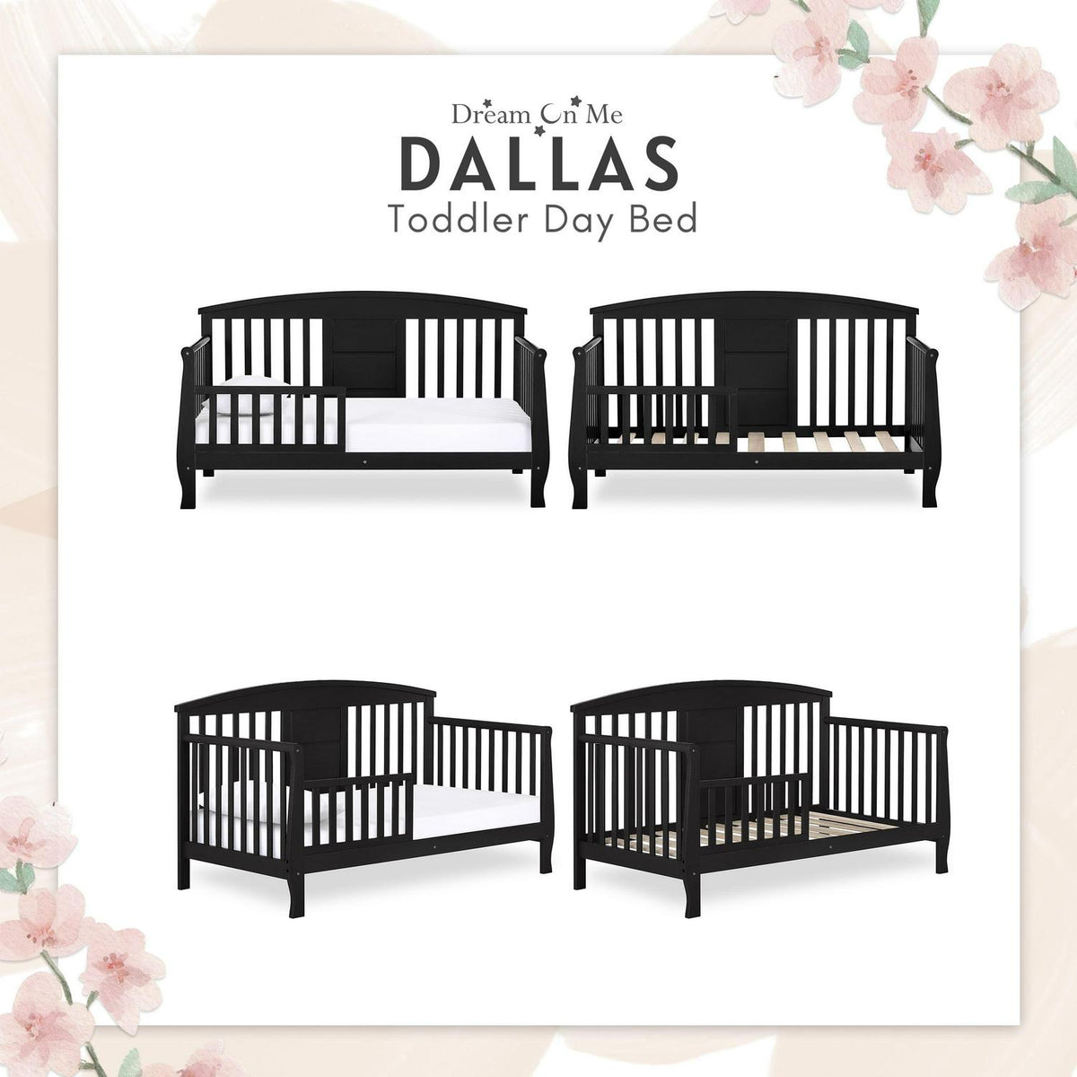 Dream On Me Dallas Toddler Day Bed. Black