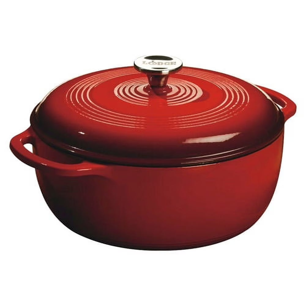 Lodge Enameled Cast Iron 6 Quart Blue Dutch Oven & Cover